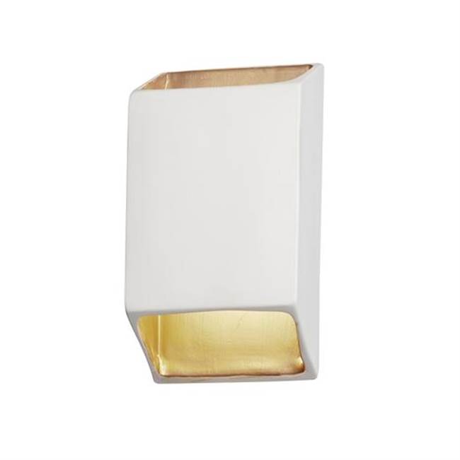 Justice Design Large ADA Tapered Rectangle LED Wall Sconce (Open Top & Bottom)