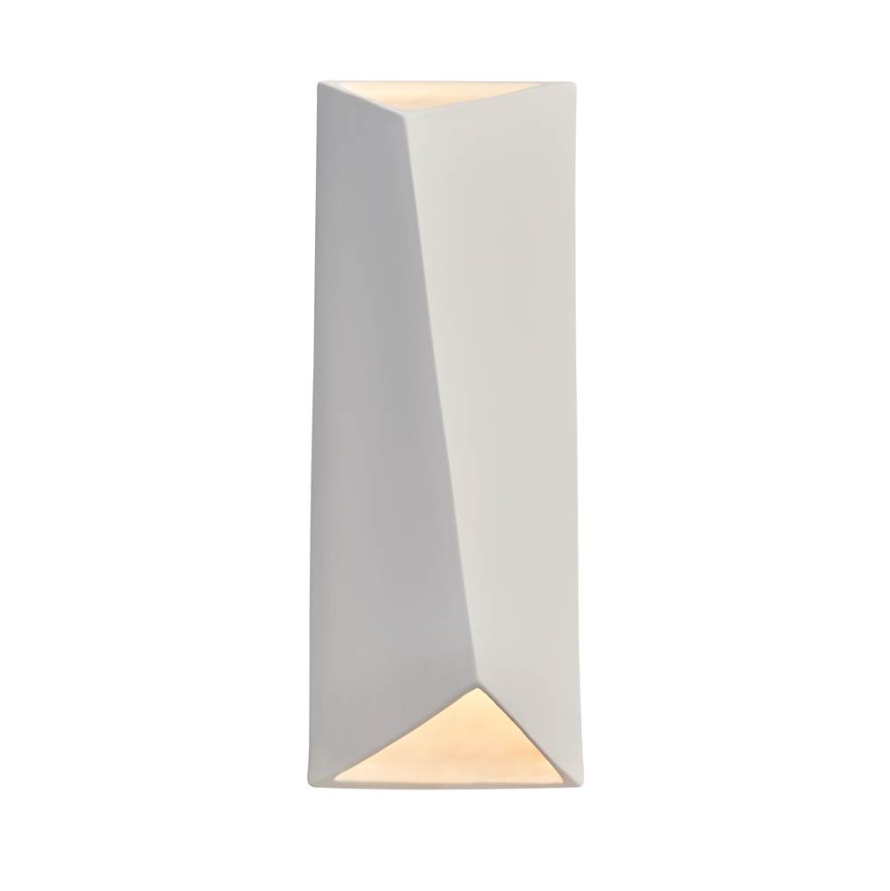 Justice Design ADA Diagonal Rectangle LED Wall Sconce (Open Top & Bottom)