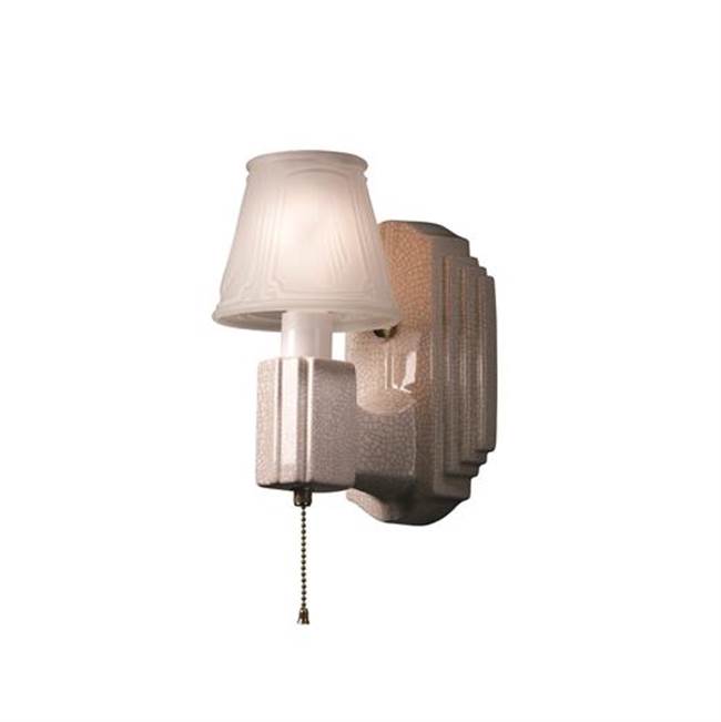 Justice Design Deco Rectangle w/ Clip-On Glass Shade  in Canyon Clay