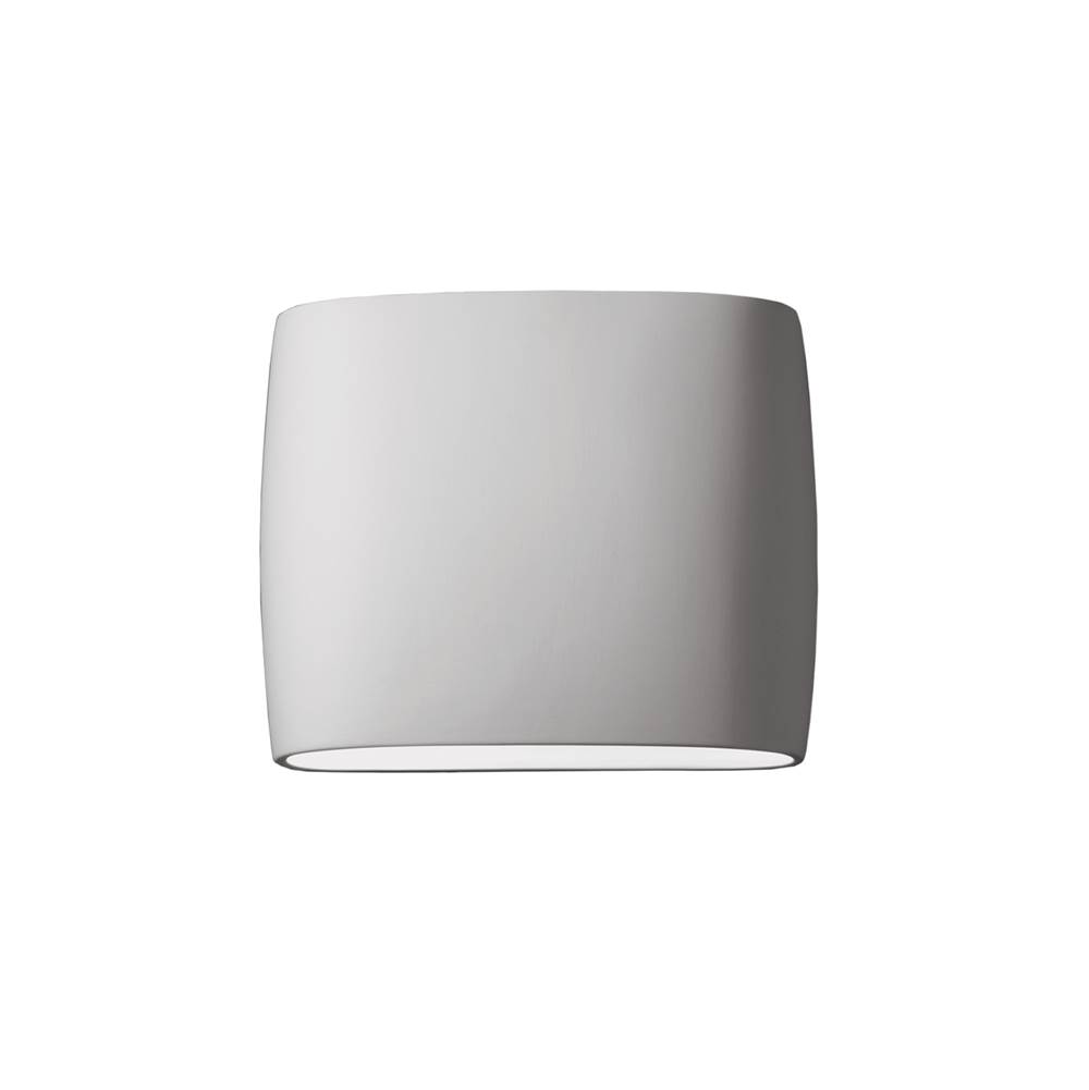 Justice Design Wide ADA Oval Wall Sconce - Closed Top