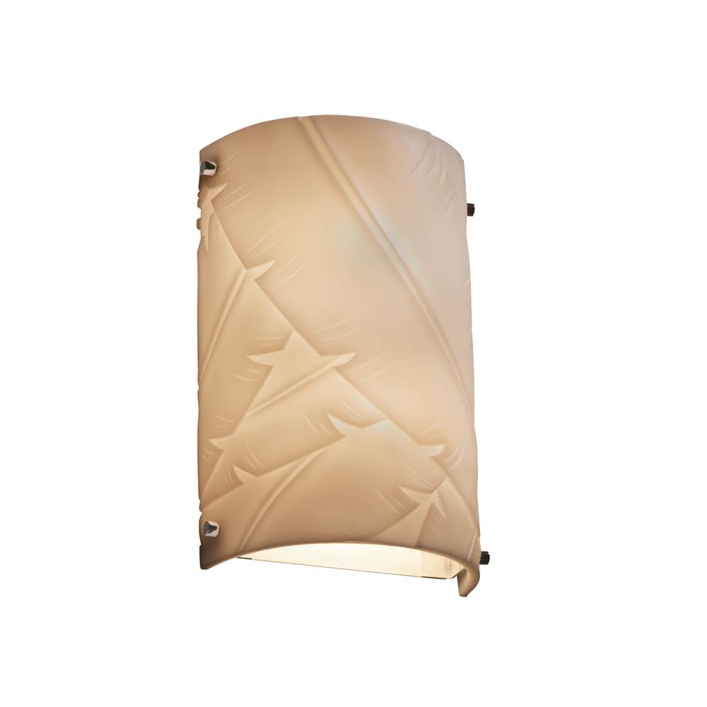 Justice Design Finials Curved LED Wall Sconce (Outdoor)