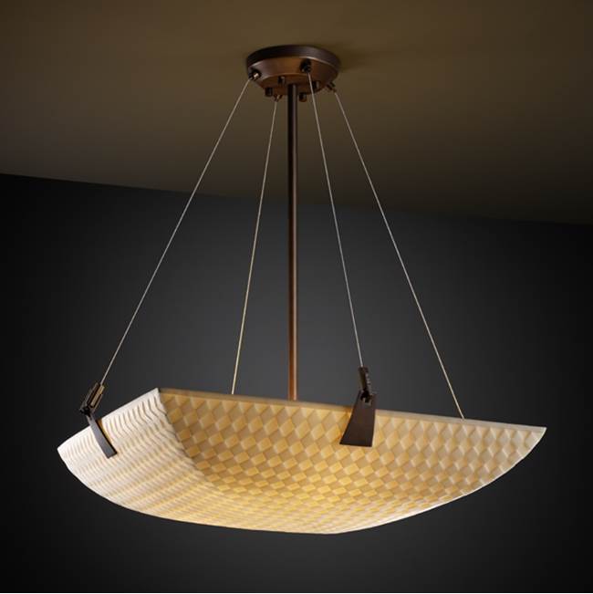 Justice Design 24'' LED Pendant Bowl w/ Tapered Clips