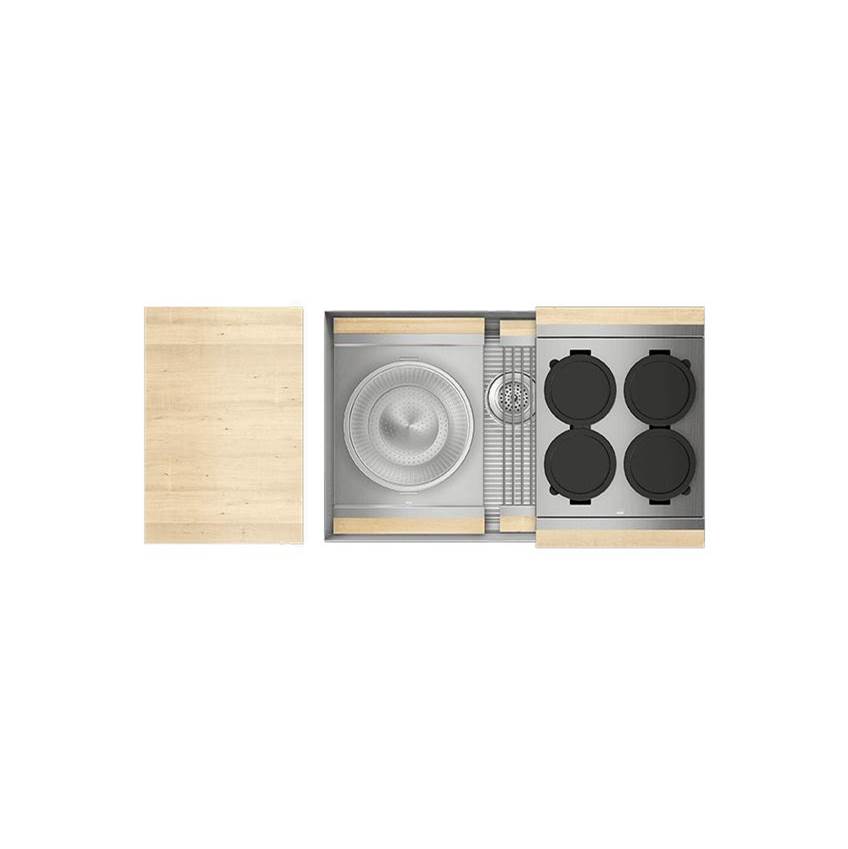 Home Refinements by Julien Smartstation Kit, Undermount Sink, Maple Acc., Single 30X18X10