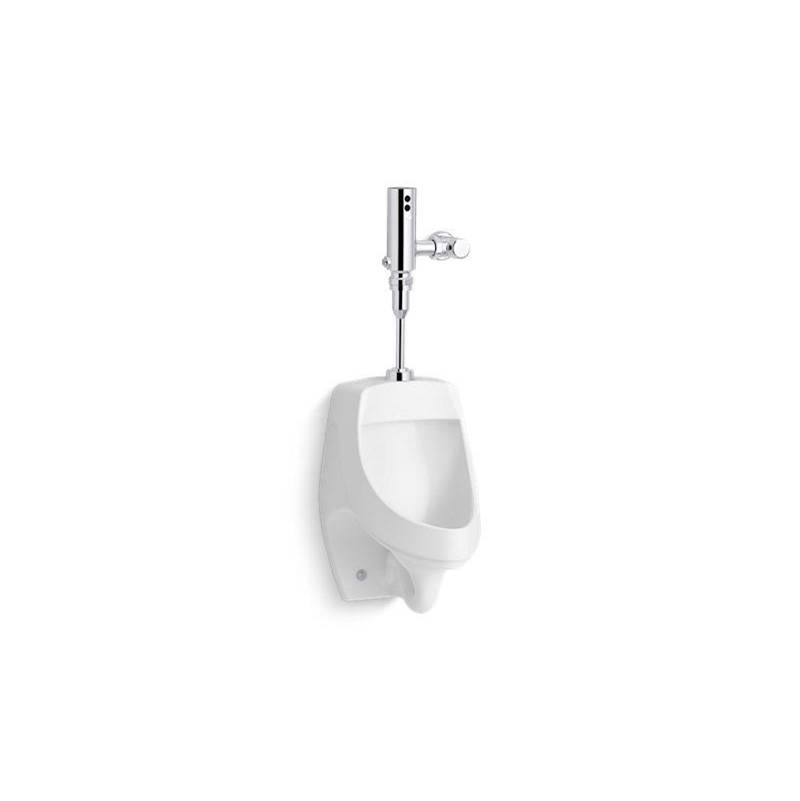Kohler Dexter™ Antimicrobial urinal with Mach® Tripoint® touchless 0.5 gpf HES-powered flushometer