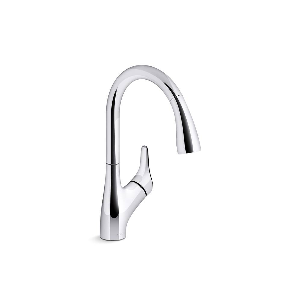 Kohler Rival Pull-down kitchen sink faucet with two-function sprayhead