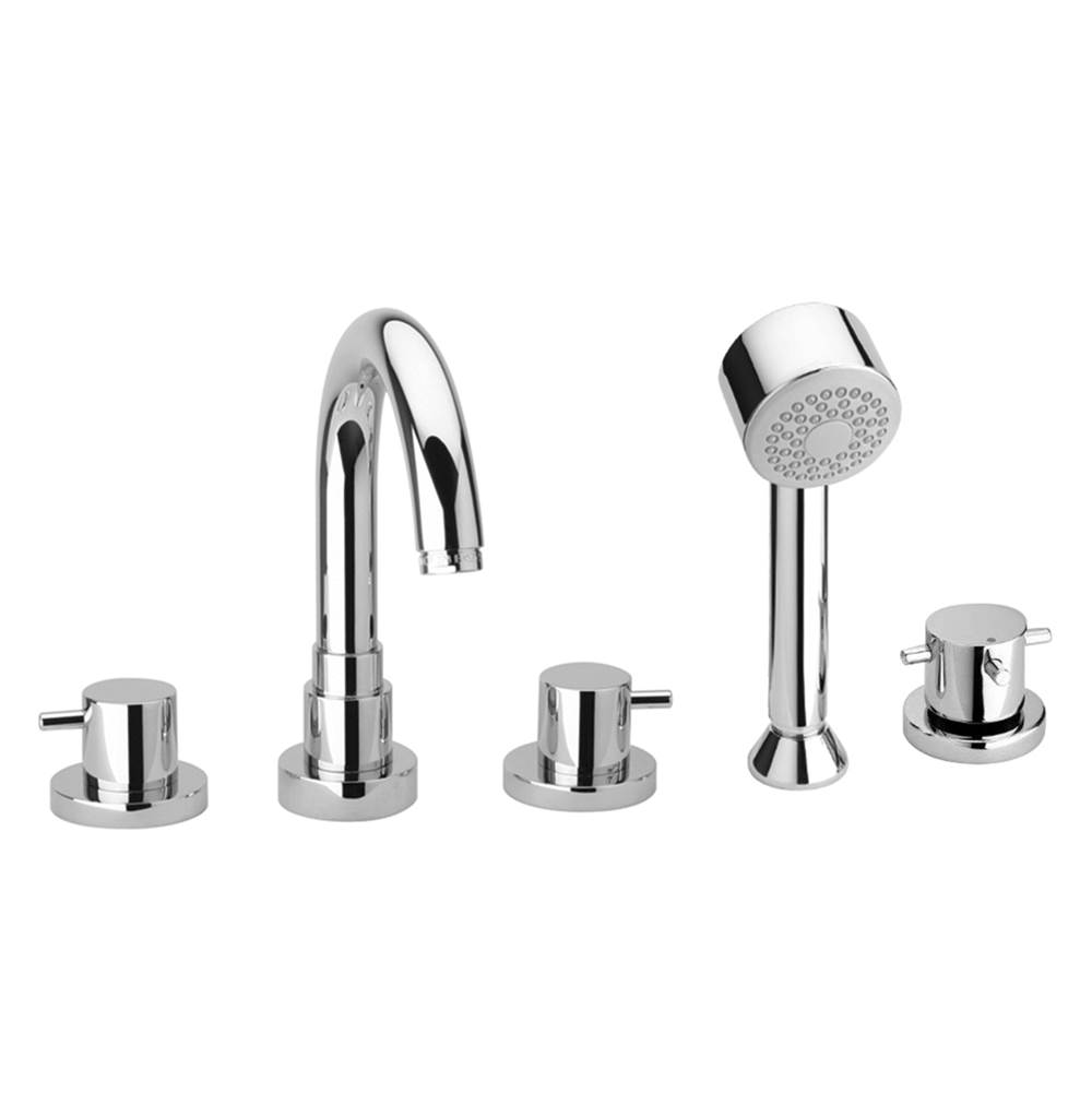 Latoscana Elba Roman Tub With Lever Handles And Diverter With Hand Held Shower In Chrome
