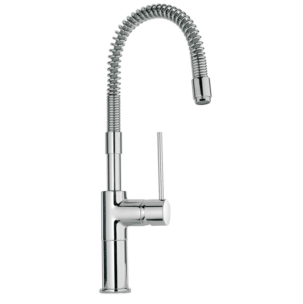 Latoscana Elba single handle kitchen faucet with spring spout, stream only in Chrome