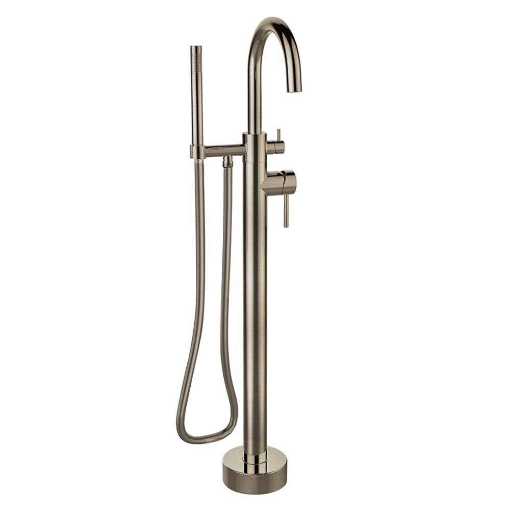 Latoscana Elba Free-Standing Floor-Mounted Tub Filler With 2.0 Gpm Hand Shower In Brushed Nickel