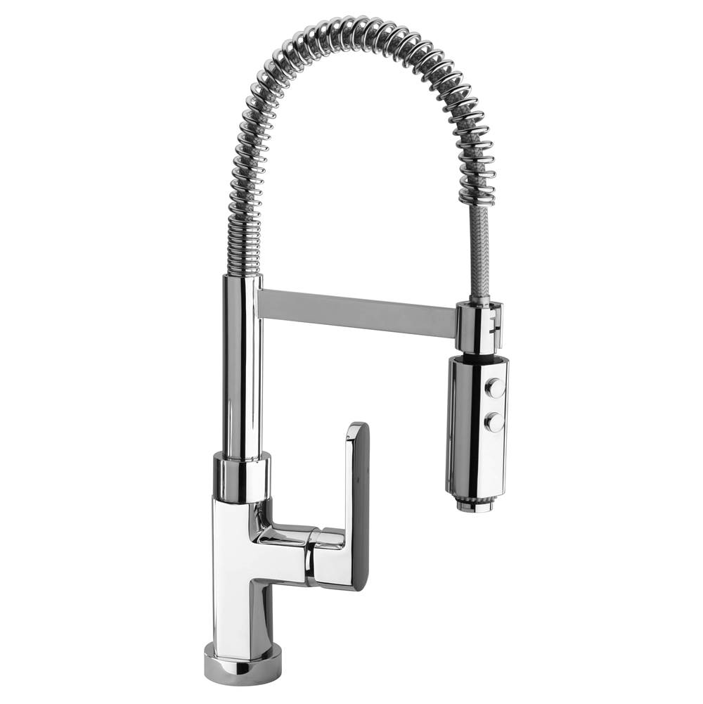 Latoscana Novello single handle kitchen faucet with spring spout in Chrome