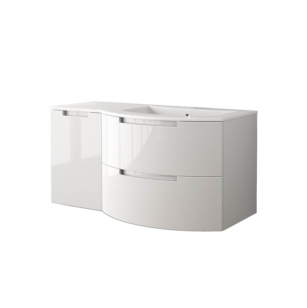 Latoscana Oasi 43'' Vanity With Left Side Cabinet In White