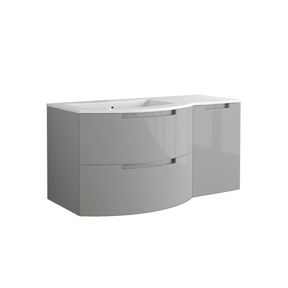 Latoscana Oasi 53'' Vanity With Right Side Cabinet In Grey