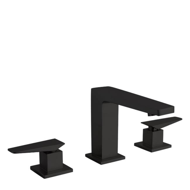 Latoscana Quadro widespread lavatory faucet with lever handles in black