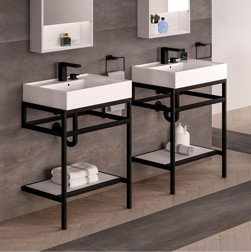 Lacava Optional shelf in solid surface for metal console stand AQS-BX-24.