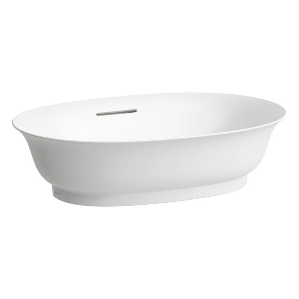 Laufen Bowl washbasin with overflow channel, oval - Optional ceramic drain & cover