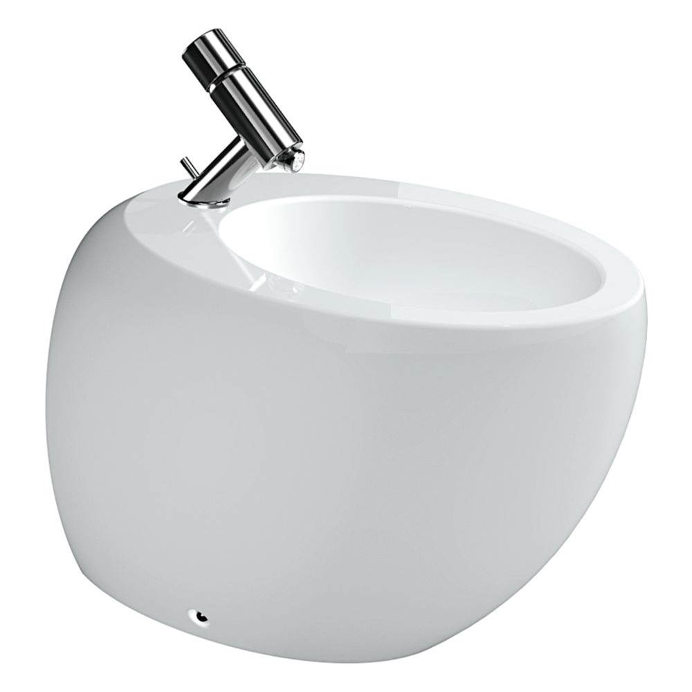 Laufen Floorstanding bidet, with concealed overflow, incl. ceramic waste cover