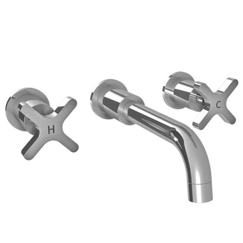 Lefroy Brooks Kafka Cross Handle Wall Mounted Basin Mixer Trim To Suit R1-4016 Rough, Polished Chrome