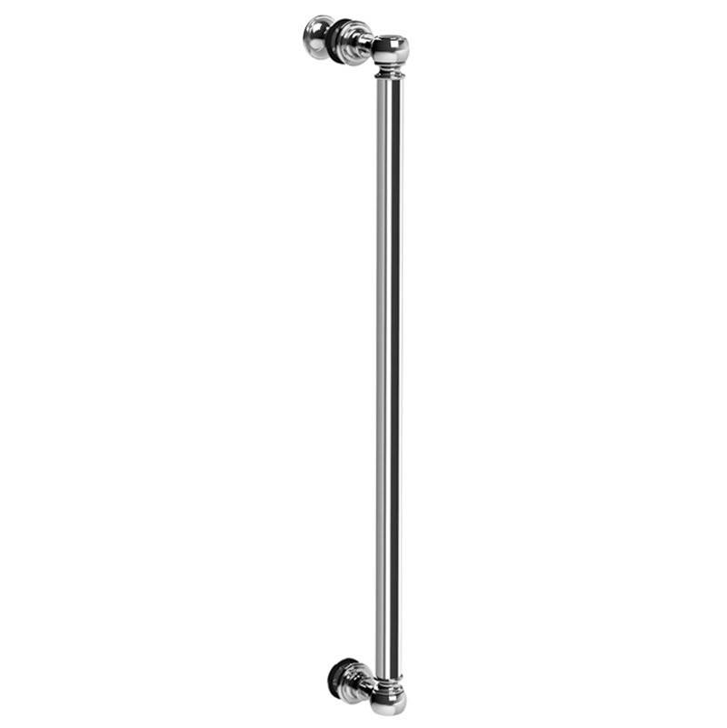 Lefroy Brooks Classic 20'' Shower Door Handle With Single & Double Mounting Kit, Silver Nickel