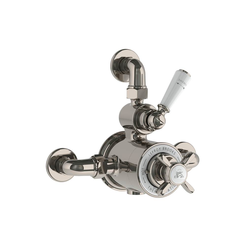 Lefroy Brooks Exposed Classic Thermostatic Valve With Top Return, Silver Nickel