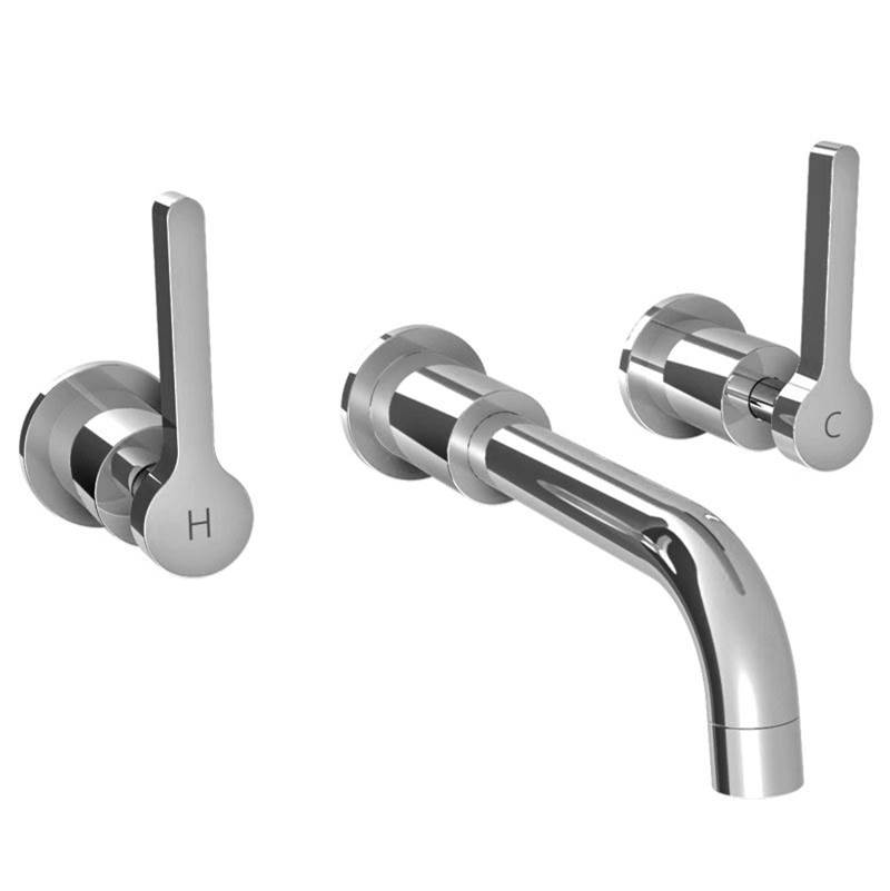 Lefroy Brooks Kafka Lever Wall Mounted Basin Mixer Trim To Suit R1-4016 Rough, Brushed Nickel