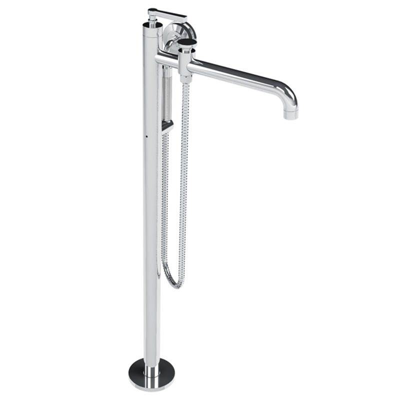 Lefroy Brooks Fleetwood Lever Single-Leg Bath/Shower Mixer With Metal Hand Shower Trim To Suit R1-4210 Rough, Silver Nickel