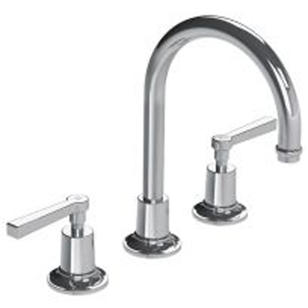 Lefroy Brooks Fleetwood Lever 3-Hole Basin Mixer, Silver Nickel