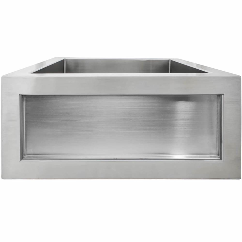 Linkasink Smooth Inset Apron Front Bar Sink - Satin (Price Does Not Inlcude Inset Panel)