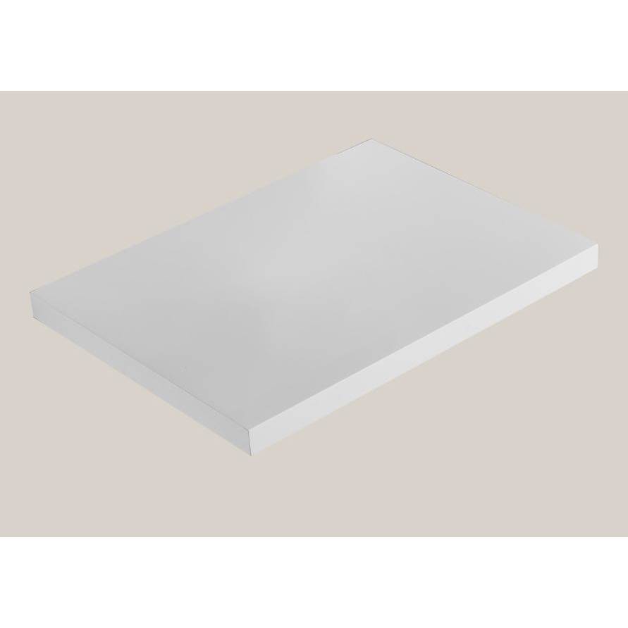 Madeli Urban-18 30''W Solid Surface , Slab No Cut-Out. Matte White, 30''X 18''X 3/4''