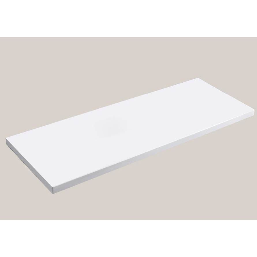 Madeli Urban-18 60''W Solid Surface , Slab No Cut-Out. Matte White, 60''X 18''X 3/4''