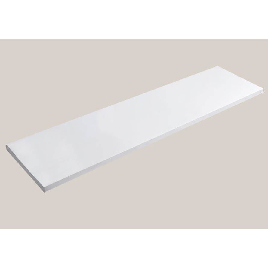 Madeli Urban-18 72''W Solid Surface , Slab No Cut-Out. Matte White, 72''X 18''X 3/4''
