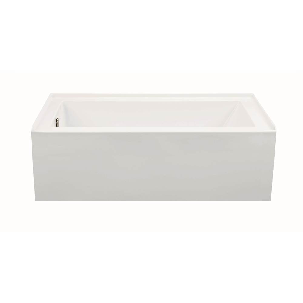 MTI Baths Cameron 1 Dolomatte Integral Skirted Lh Drain Soaker - White (60X32)