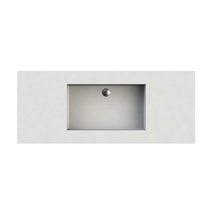 MTI Baths Petra 13 Sculpturestone Counter Sink Single Bowl Up To 68''- Gloss White