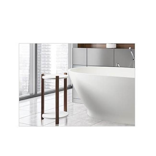 MTI Baths Side Table - Gloss White (15X23)