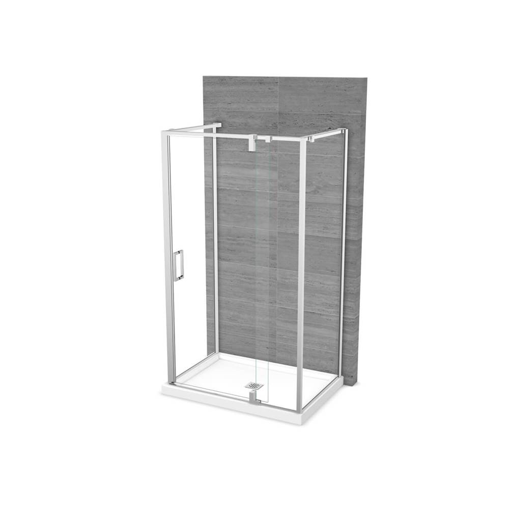 Maax ModulR 48 x 36 x 78 in. 8mm Pivot Shower Door for Wall-mount Installation with Clear glass in Chrome