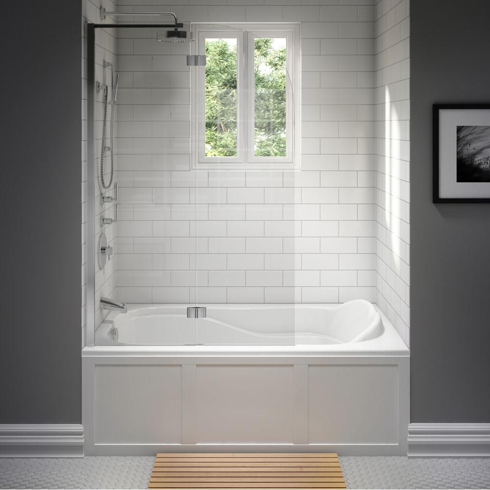Neptune DAPHNE bathtub 32x60 with Tiling Flange, Left drain, Whirlpool/Activ-Air, Biscuit