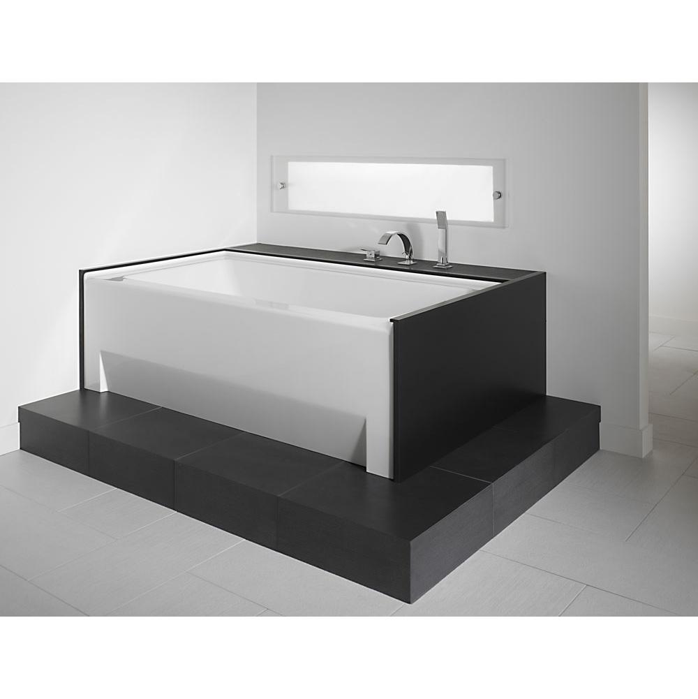 Neptune ZORA bathtub 32x60 with Tiling Flange and Skirt, Left drain, Mass-Air/Activ-Air, White