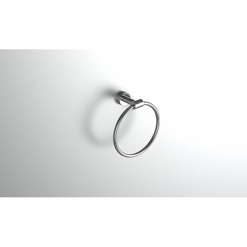 Neelnox Collection Form Moderne Towel Ring Finish: Brushed