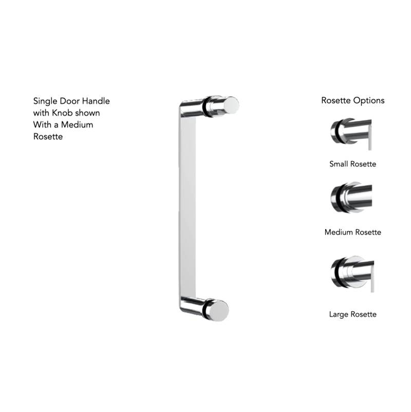 Neelnox Collection BEAUMONT 12'' Single Door Handle with Knob Medium Rosette Finish: Brushed