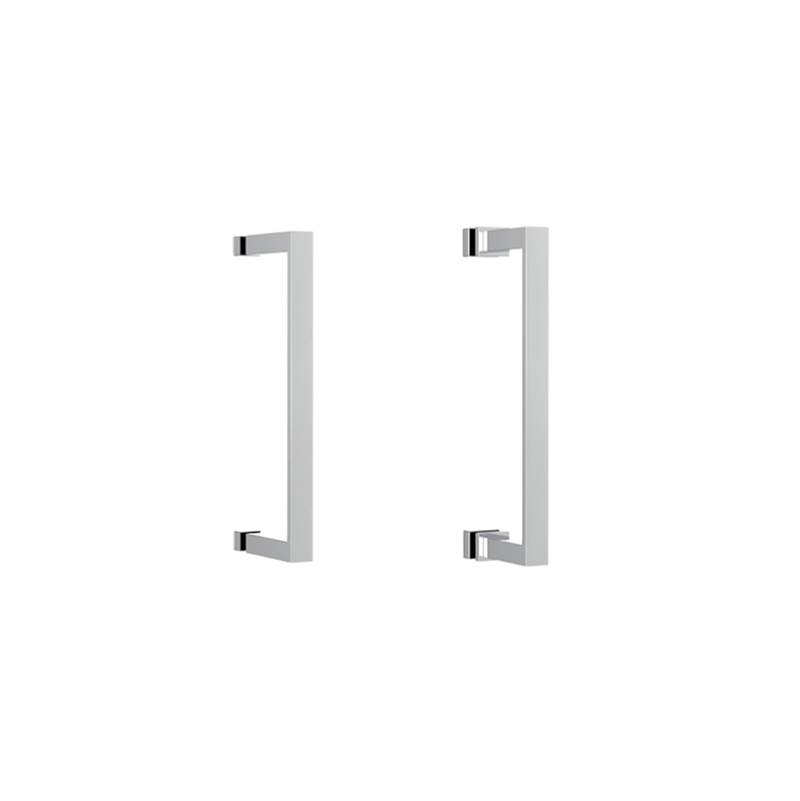 Neelnox Collection ICONIC 12'' Single Door Handle   Medium Rosette Finish: Brushed