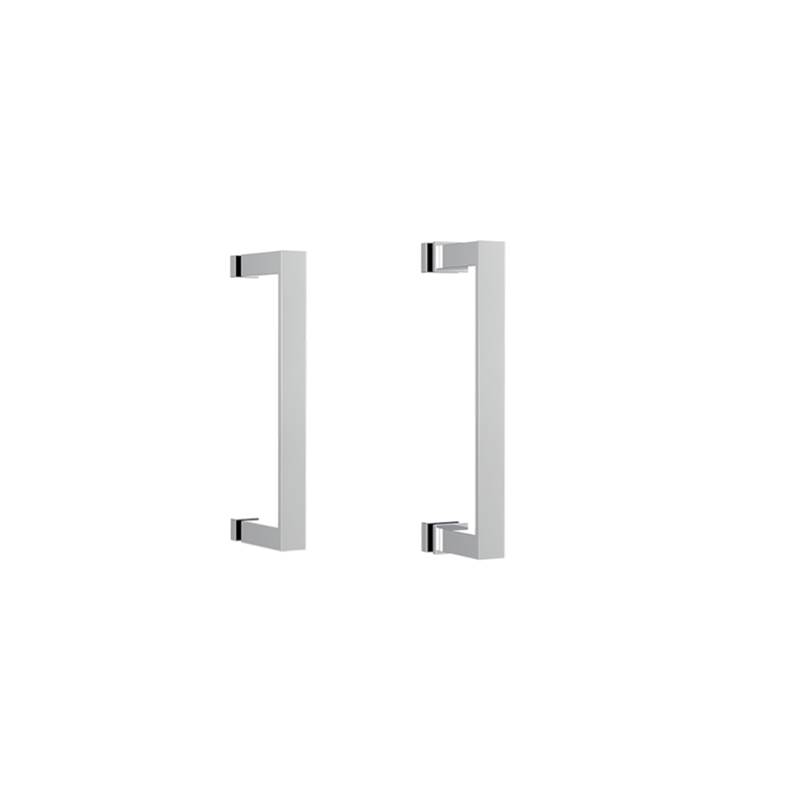 Neelnox Collection GRANDE 8'' Single Door Handle   Medium Rosette Finish: Glossy White