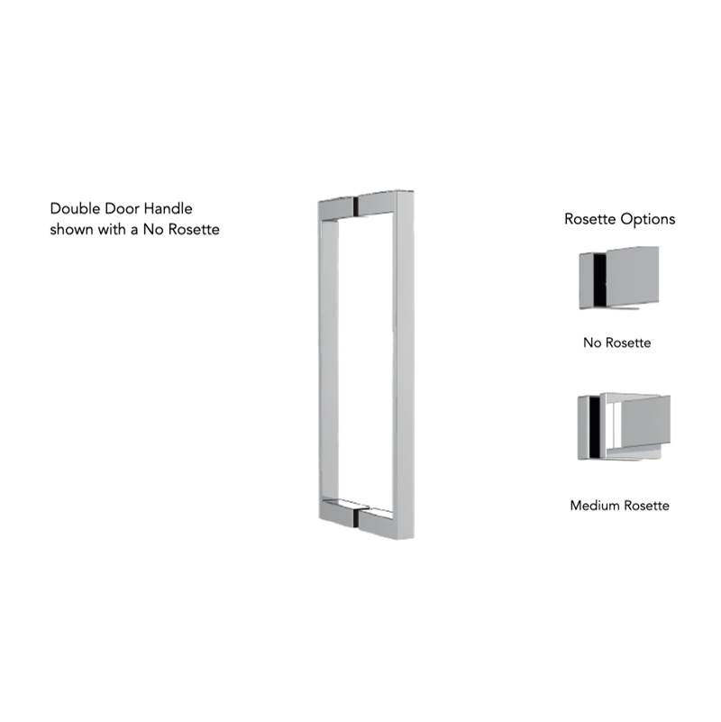 Neelnox Collection ICONIC 8'' Shower Door Handle   Medium Rosette Finish: Matte White