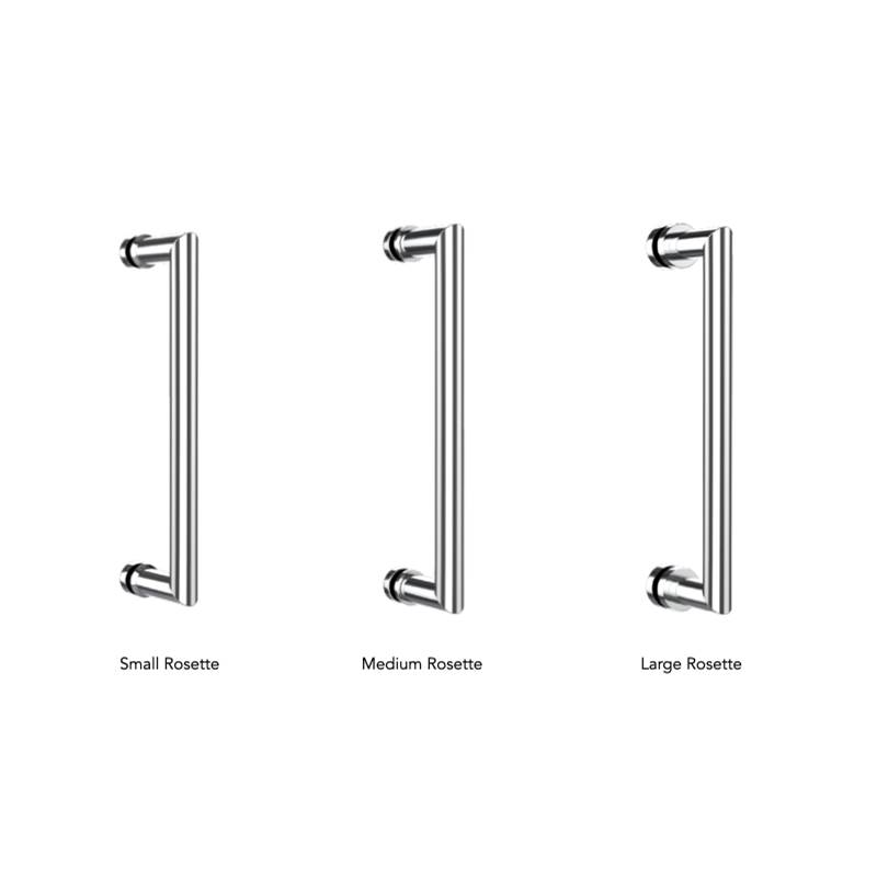 Neelnox Collection FORM MODERNE 8'' Single Door Handle   Medium Rosette Finish: Brushed
