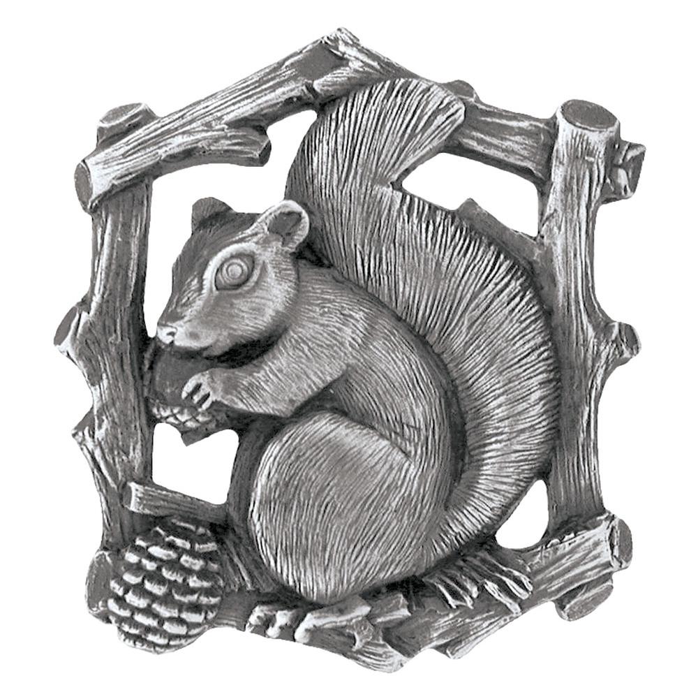 Notting Hill Grey Squirrel Knob Antique Pewter (Right side)