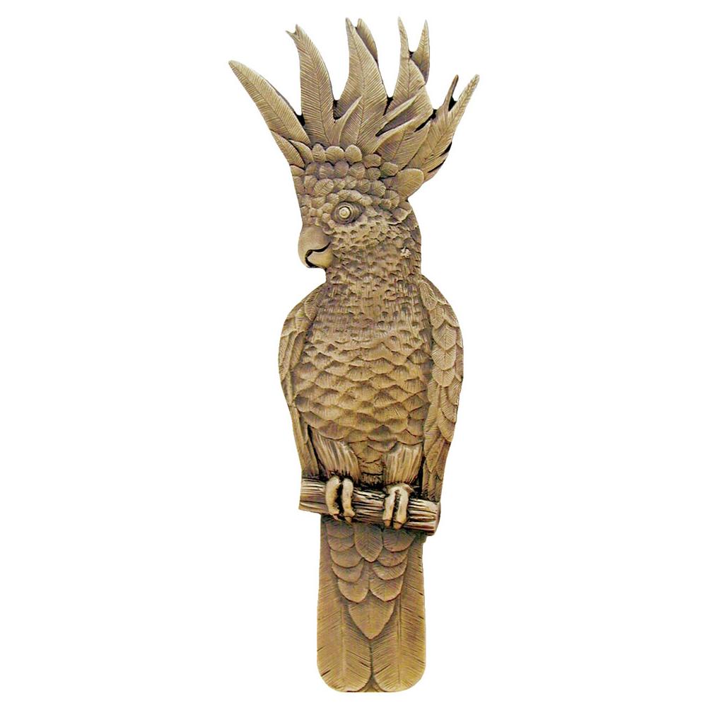 Notting Hill Cockatoo Pull Antique Brass (Vertical - Right side)