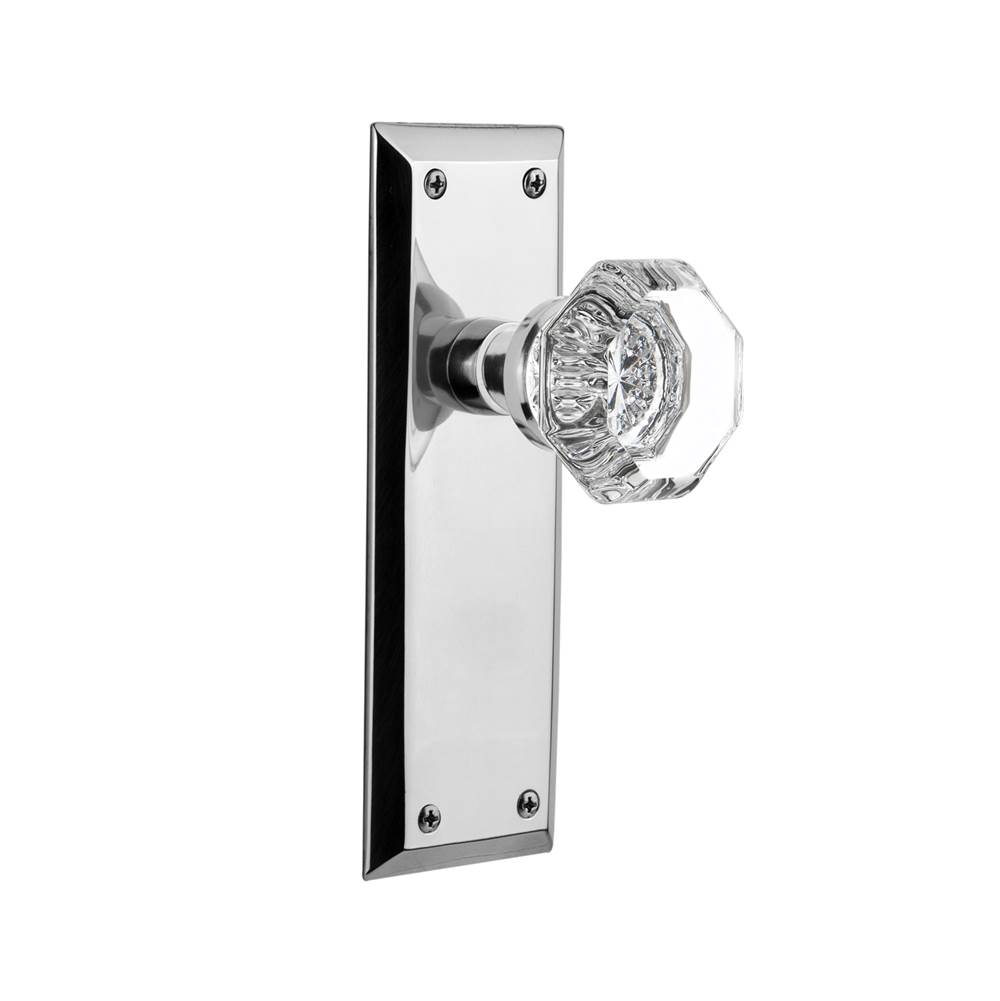 Nostalgic Warehouse Nostalgic Warehouse New York Plate Privacy Waldorf Door Knob in Bright Chrome