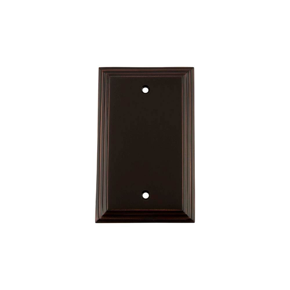 Nostalgic Warehouse Nostalgic Warehouse Deco Switch Plate with Blank Cover in Timeless Bronze