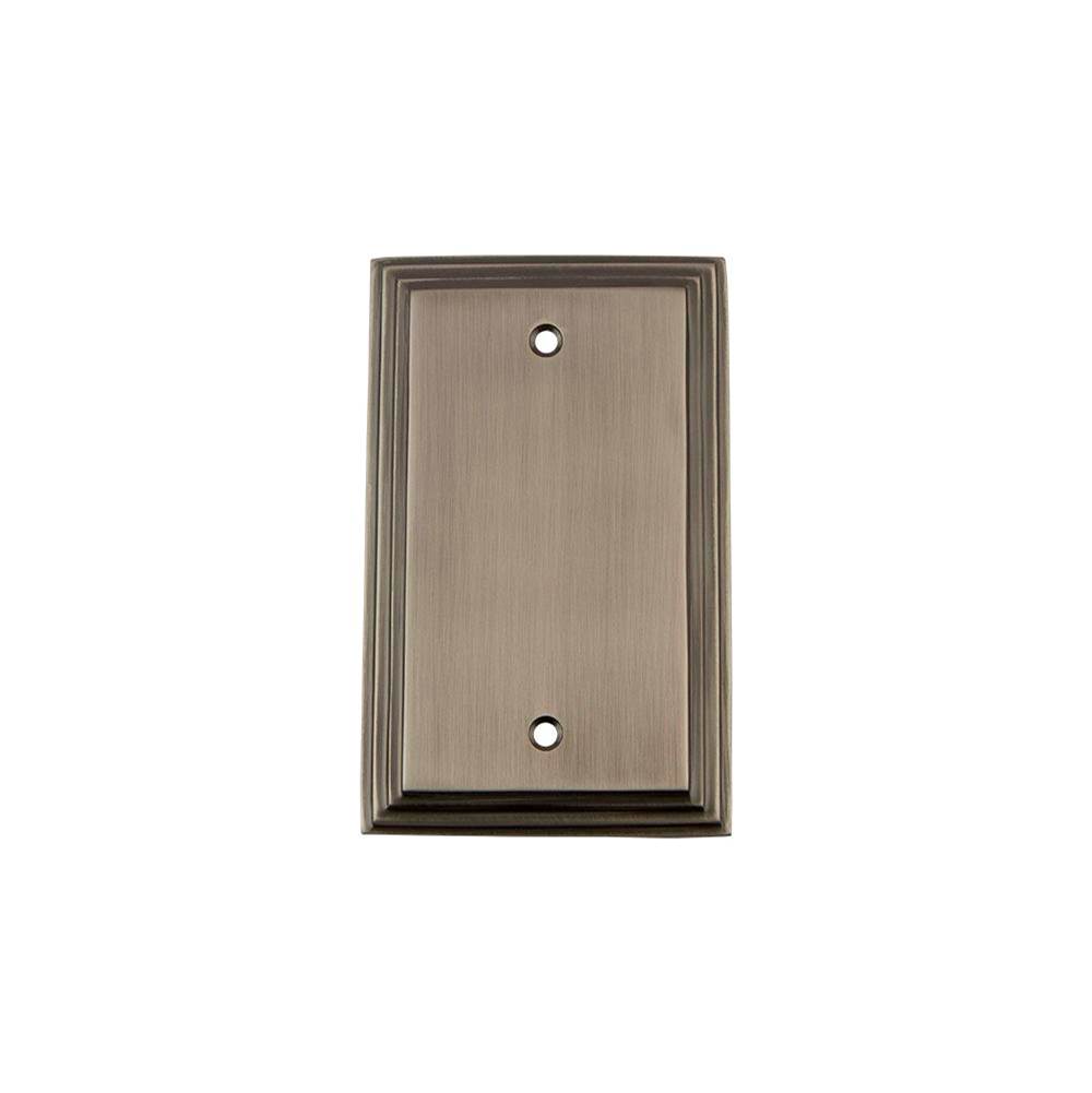 Nostalgic Warehouse Nostalgic Warehouse Deco Switch Plate with Blank Cover in Antique Pewter