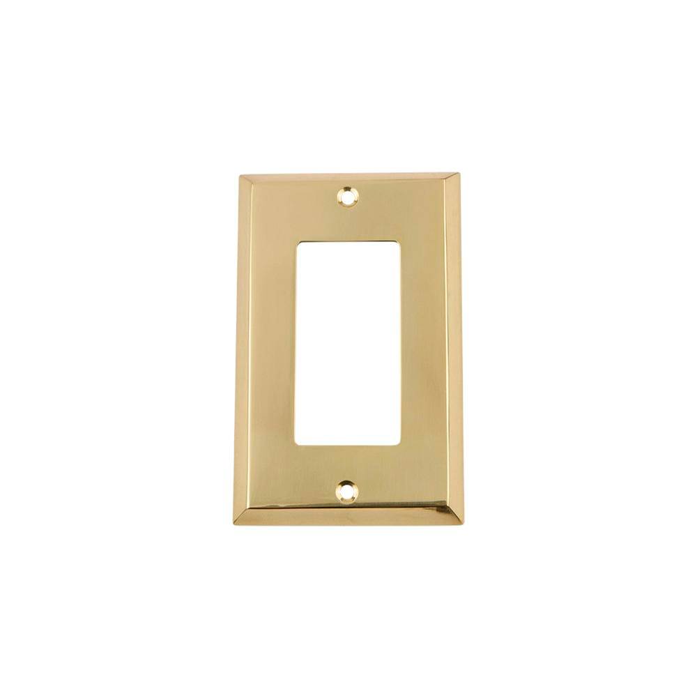 Nostalgic Warehouse Nostalgic Warehouse New York Switch Plate with Single Rocker in Polished Brass