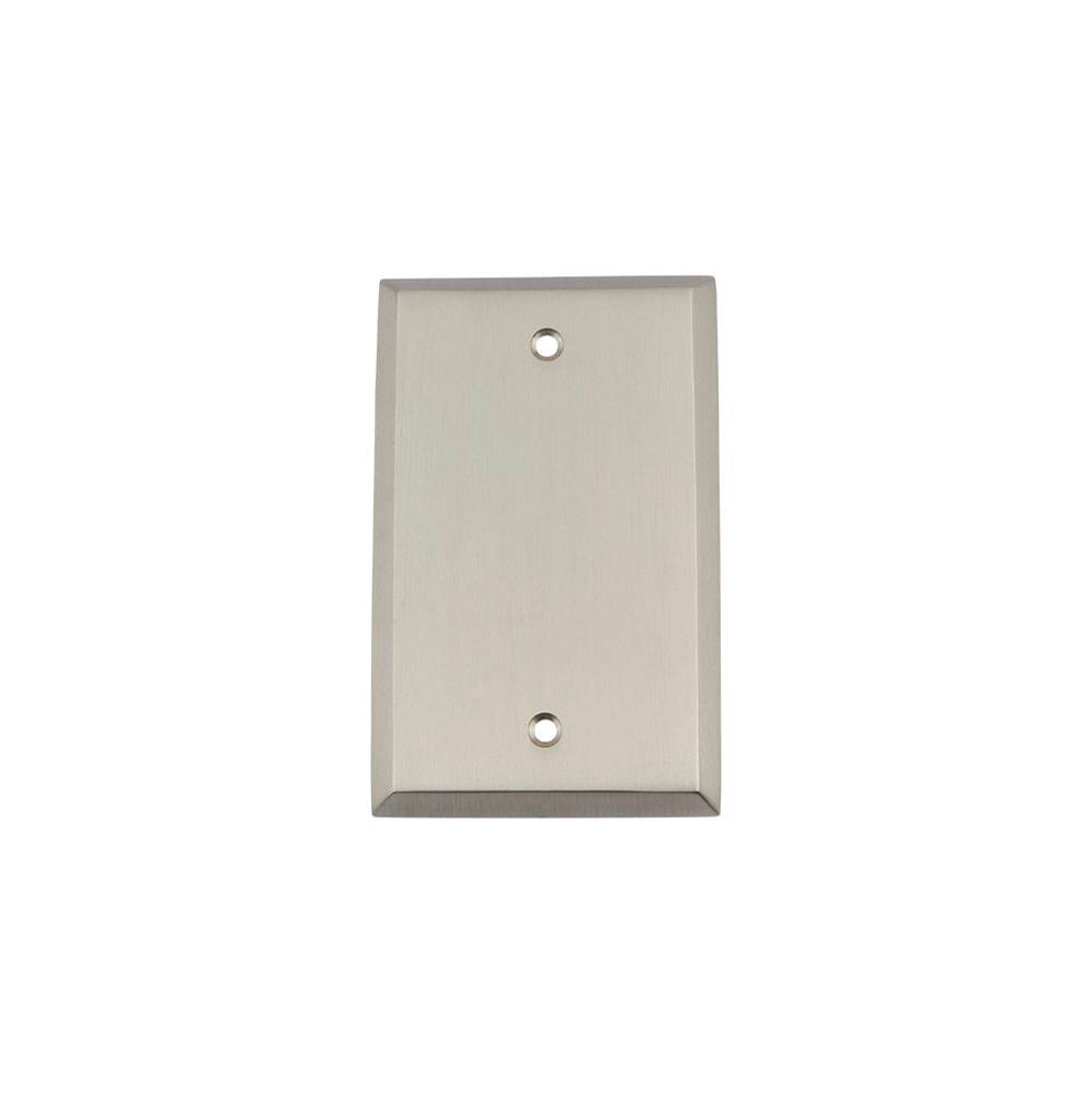 Nostalgic Warehouse Nostalgic Warehouse New York Switch Plate with Blank Cover in Satin Nickel