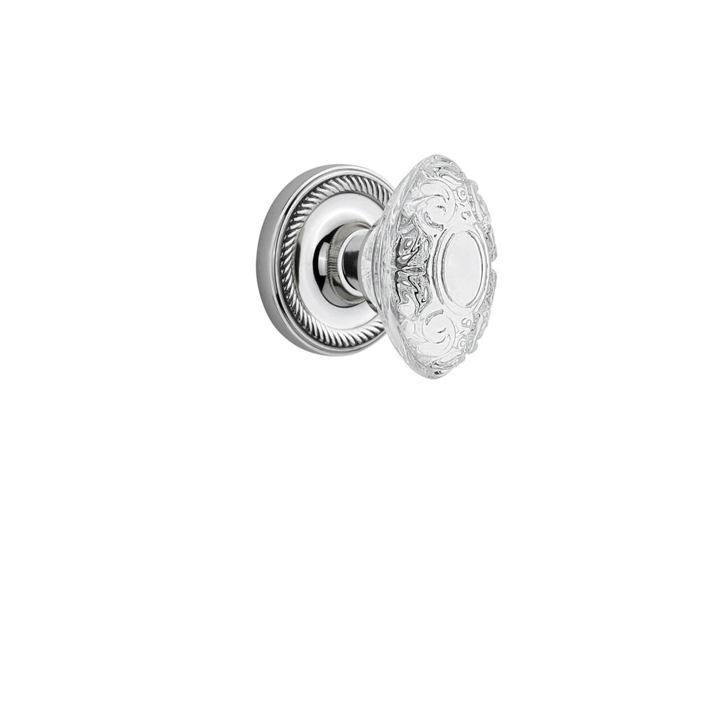 Nostalgic Warehouse Nostalgic Warehouse Rope Rosette Passage Crystal Victorian Knob in Bright Chrome