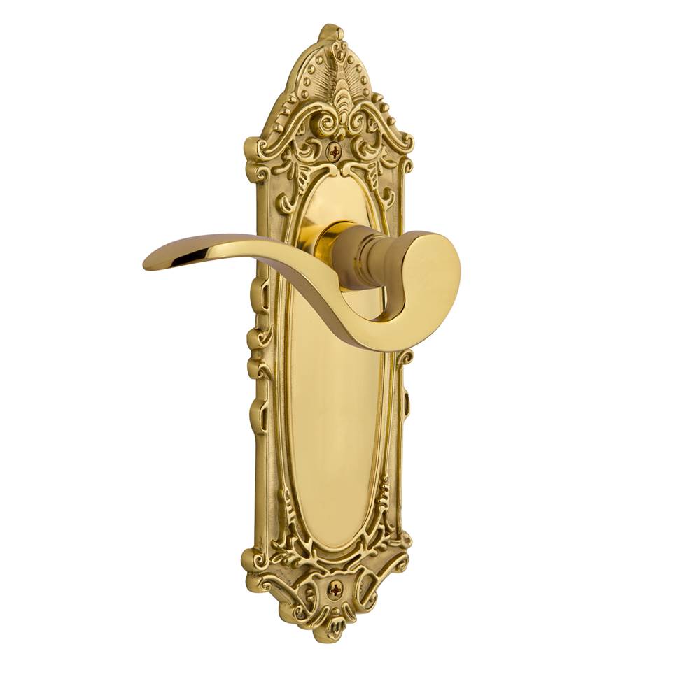 Nostalgic Warehouse Nostalgic Warehouse Victorian Plate Privacy Manor Lever in Polished Brass